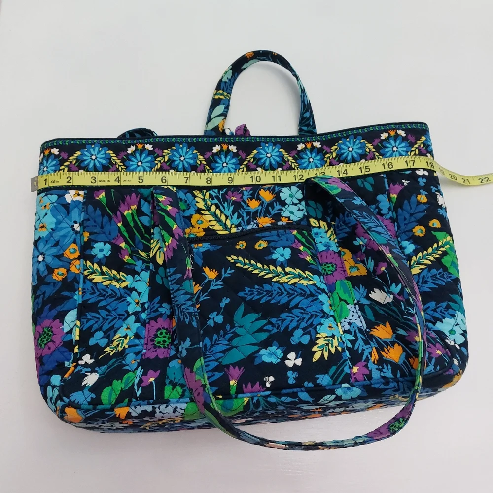 Vera Bradley Laptop Work Tote Midnight Blues NWOT - Picture 4 of 6